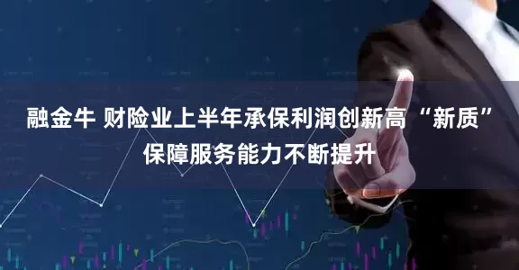 融金牛 财险业上半年承保利润创新高 “新质”保障服务能力不断提升